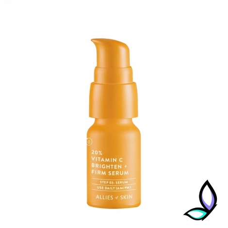 Сироватка з високою концентрацією вітаміну С Allies Of Skin 20% Vitamin C Brighten + Firm Serum 8 мл. - Фото